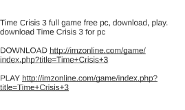 Time crisis video game