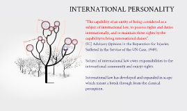 essay on international personality