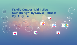 lowell putnam did i miss something Rhetorical analysis essay the essay i chose to write my rhetorical analysis is called, “did i miss something” by lowell putnam beginning on page 189 in. lowell putnam did i miss something Rhetorical analysis essay the essay i chose to write my rhetorical analysis is called, “did i miss something” by lowell putnam beginning on page 189 in.