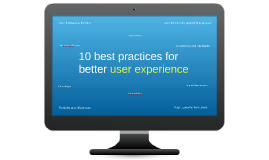 10 best practices for better user experience
