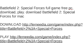 Battlefield 2 Full For Mac