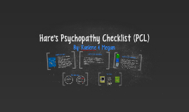 hare psychopathy checklist revised pdf