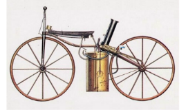 The First Motorcycle was invented by the American inventor S by