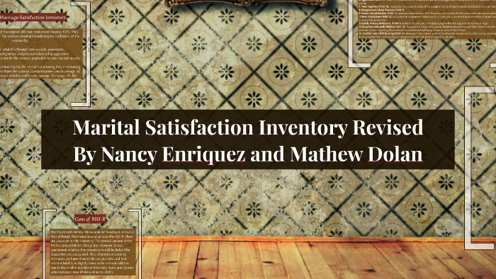Marital satisfaction inventory free download