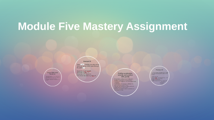 mastery assignment meaning