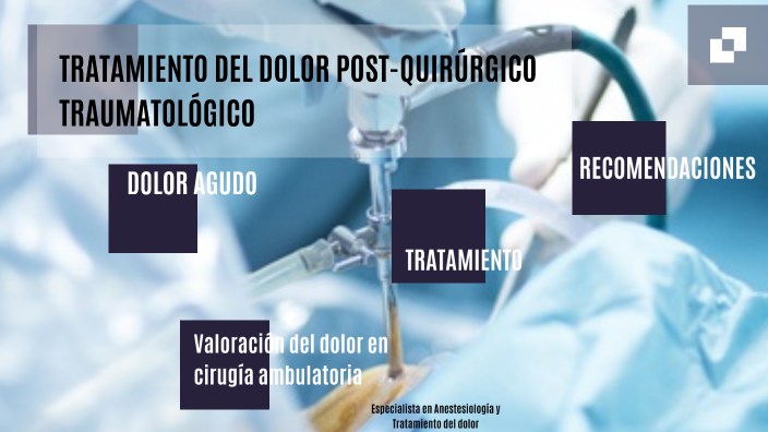 Manejo del dolor post-quirúrgico traumatológico by NICOLAS SARRIA on Prezi