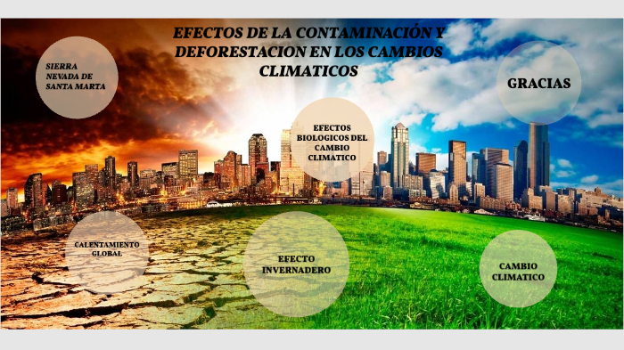 EFECTOS DE LA CONTAMINACIÓN Y DEFORESTACIÓN EN LOS CAMBIOS CLIMÁTICOS ...