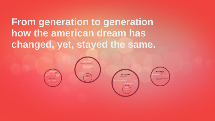 From generation to generation how the american dream has cha by Armondo ...