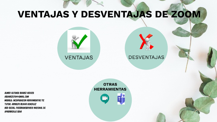 VENTAJAS Y DESVENTAJAS DE ZOOM by almer alfonso suarez herazo