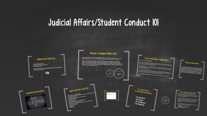 Judicial Affairs/Student Conduct 101 by J Brooks