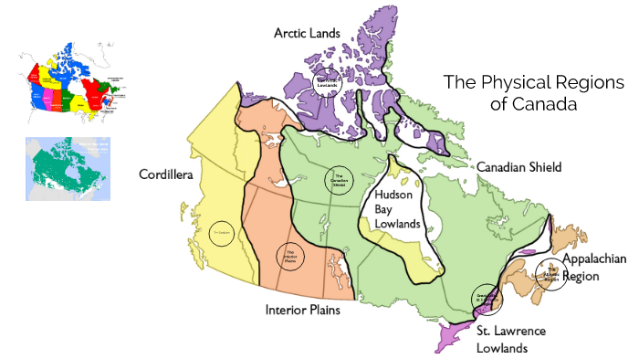 Physical Regions Of Canada Map Physical Regions Of Canada By Jay Merkley
