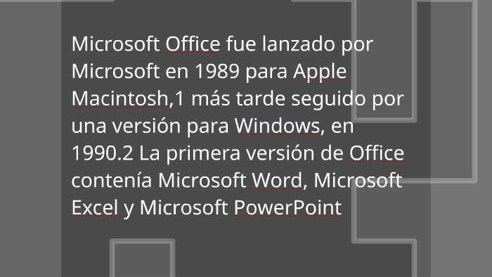 Microsoft Office fue lanzado por Microsoft en 1989 para Appl by gustavo  mejia on Prezi Next