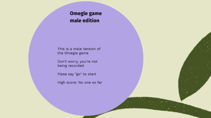 Omegle game read profile description