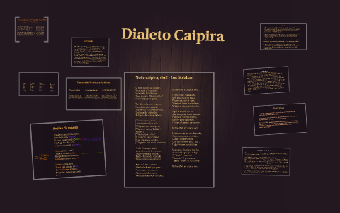 Dialeto Caipira - Departamento de Letras