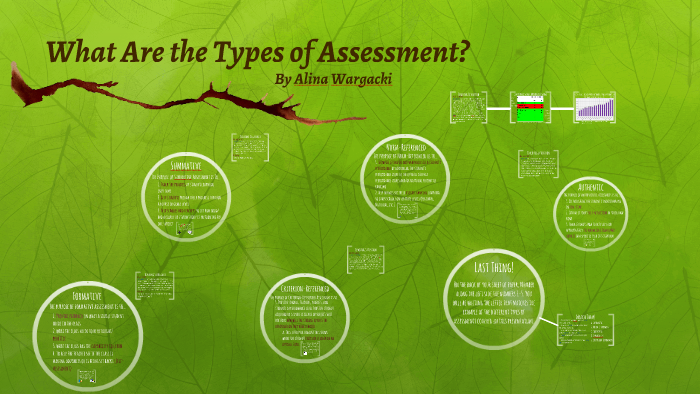 What Are the Types of Assessment? by Alina Wargacki on Prezi