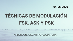 TÉCNICAS DE MODULACIÓN FSK, ASK Y PSK by anderson julian franco zamora ...