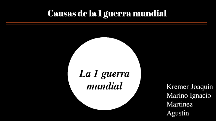 Causas de la 1 guerra mundial by Joaquin Kremer on Prezi