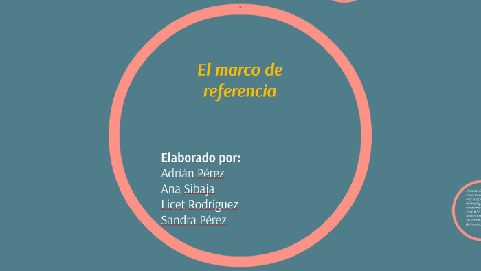 El marco de referencia by Adrian Perez on Prezi