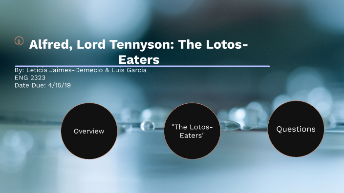 the lotos eaters tennyson