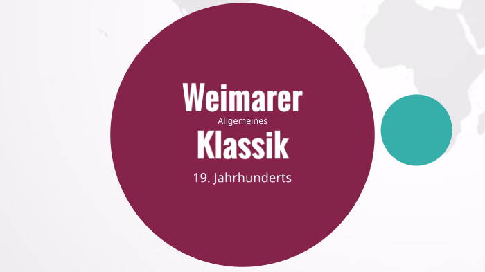 Weimarer Klassik By Alexander Sperschneider On Prezi