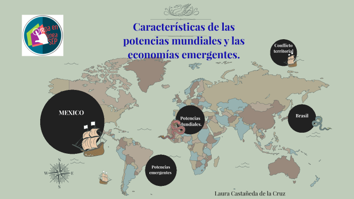 Características de las potencias mundiales y las economías emergente by ...