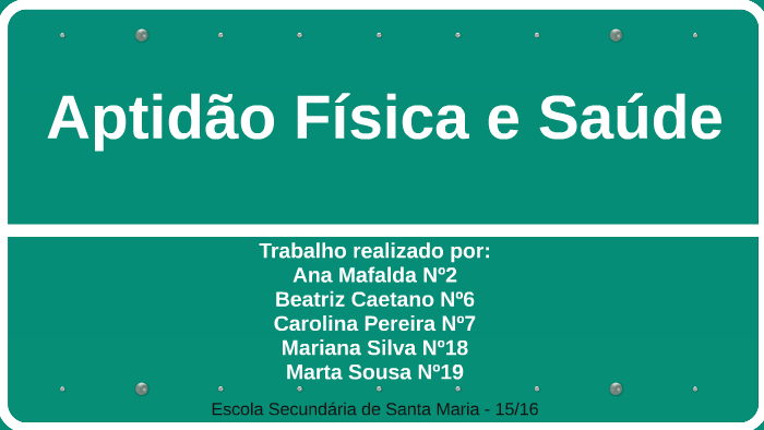 Aptidao Fisica E Saude By Mafalda Fonseca