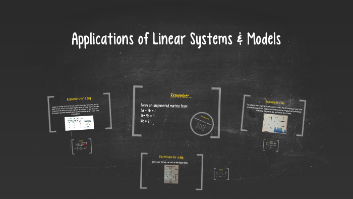 Applications of Linear Systems & Models by Sydney Hendricks on Prezi