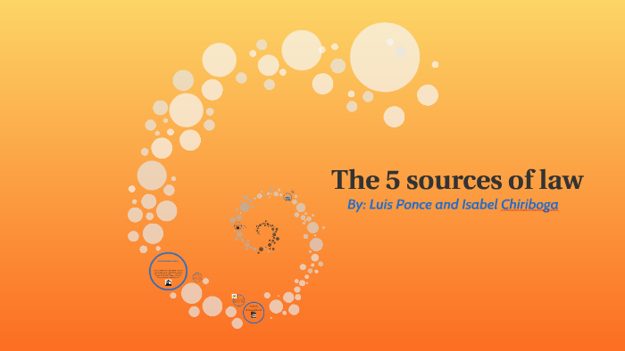 The 5 Sources Of Law By Isabel Chiriboga