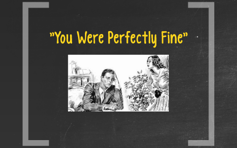 You were perfectly fine essay image
