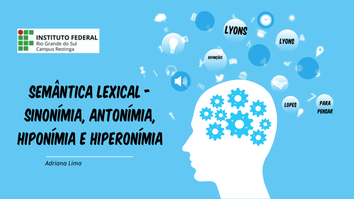 Semântica Lexical - sinonímia, antonímia, hiponímia e hiperonímia by ...