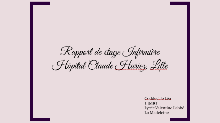Rapport de stage Aide-Soignant by Léa Coddeville on Prezi
