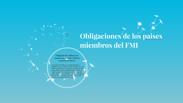 Obligaciones de los paises miembros del FMI by