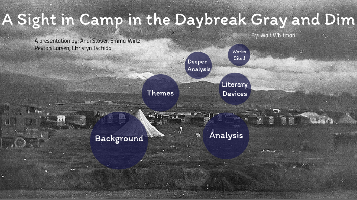 A Sight In Camp In The Daybreak Gray And Dim