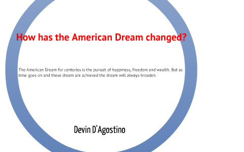 How has the American Dream changed? by Devin D'Agostino on Prezi