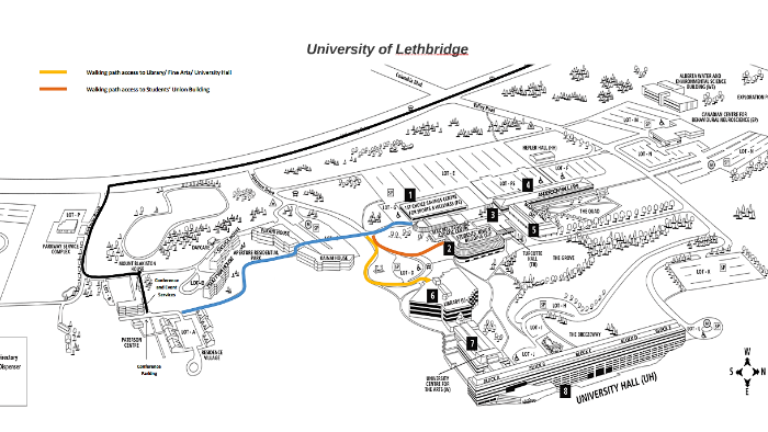 University Of Lethbridge Campus Map University Of Leth By Brady Newton