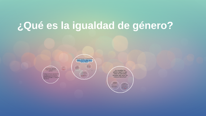 ¿Qué es la igualdad de género? by Sandra Chaher on Prezi