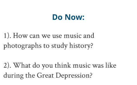 Music and Photos of the Great Depression by Allen Ferreri on Prezi