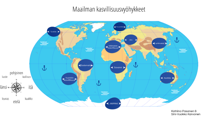 Maailman kasvillisuusvyöhykkeet by Sini Karvonen on Prezi Next