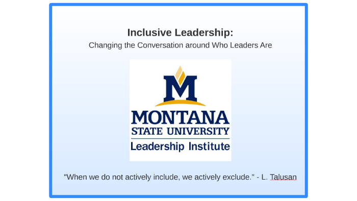 inclusive leadership thesis