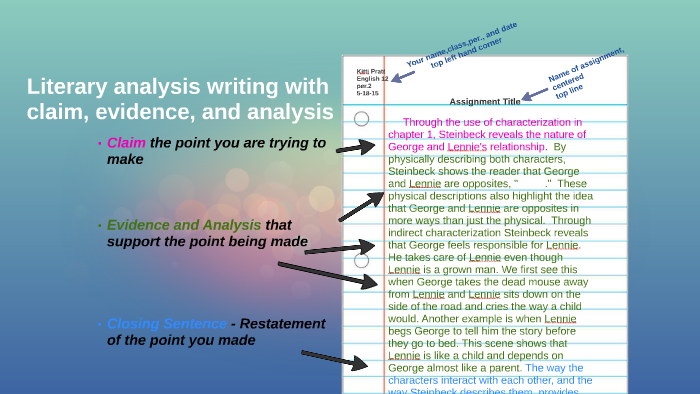 literary analysis essay prezi