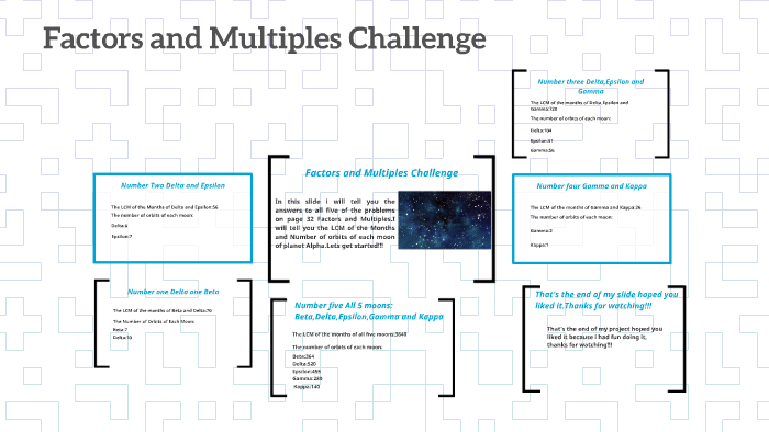 Factors and Multiples Challenge by Rafael Vidal on Prezi