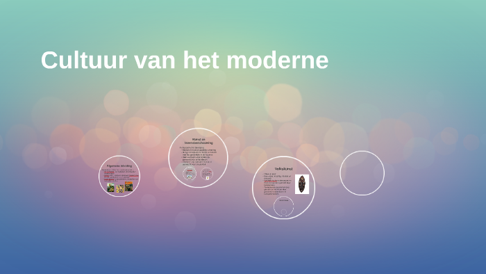 Cultuur van het moderne by on Prezi