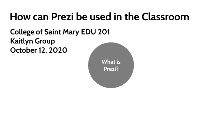 How can Prezi be used in the Classroom by Kaitlyn Group on Prezi