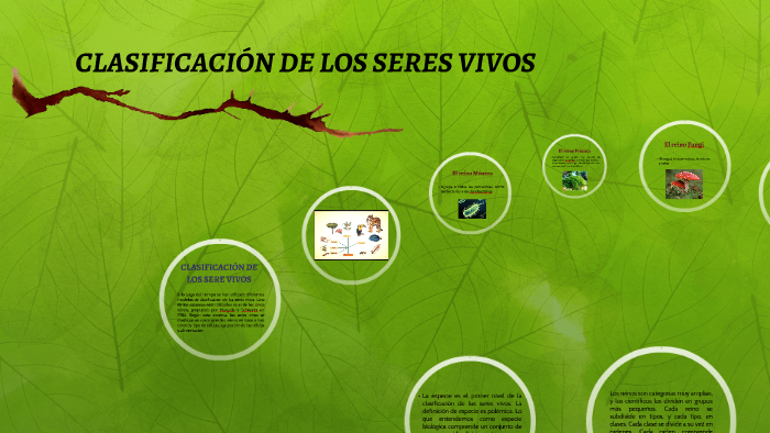 CLASIFICACIÓN DE LOS SERE VIVOS by Sebastián Guevara on Prezi