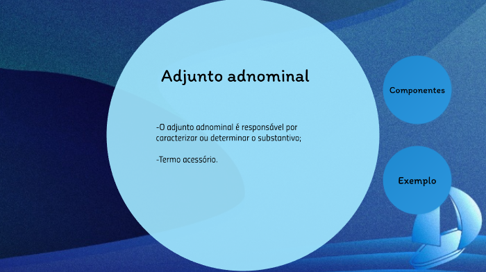 Adjunto adnominal e complemento nominal by Caroline Coelho on Prezi