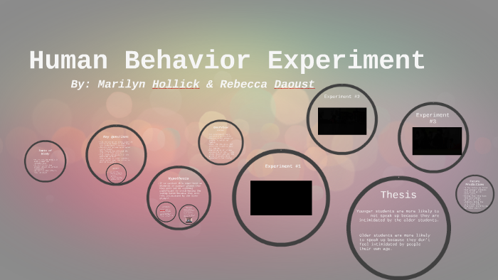 human behavior experiment examples