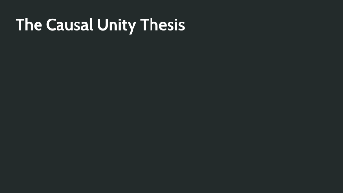 define unity thesis