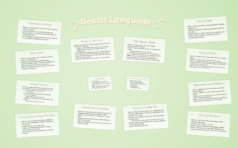 Why Use Non Sexist Language by Kathleen Olmstead on Prezi