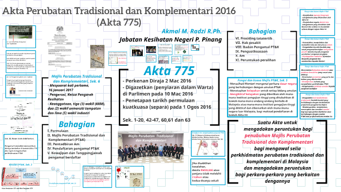 Akta Perubatan Tradisional Dan Komplementari 2016 (Akta 775) By Akmal M ...