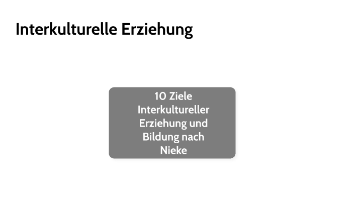 Nieke 10 Ziele Interkultureller Erziehung Und Bildung prezi.com
